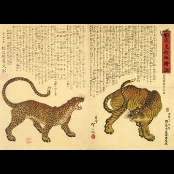 「舶来虎豹幼絵説」 河鍋暁斎 （1860年）