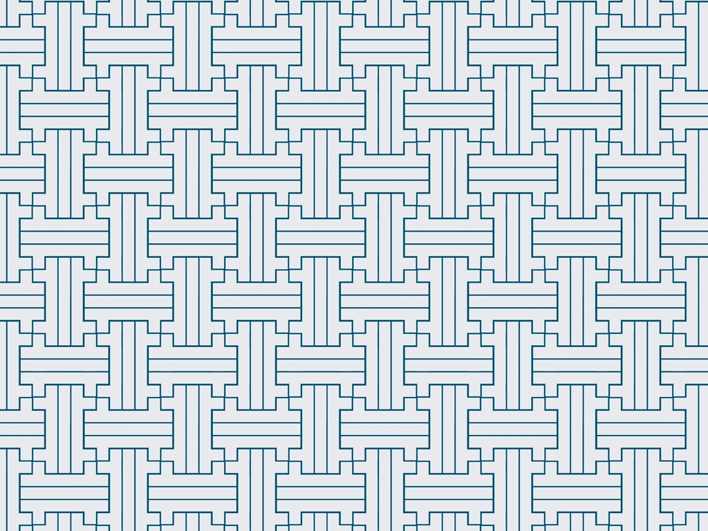 6種類の紗綾形文様の背景イラストとベクター | 青緑色と白色