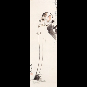 「鯰と猫」 河鍋暁斎 （1871-89年）