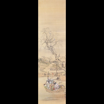 「隅田川渡し」 河鍋暁斎 （1871年）