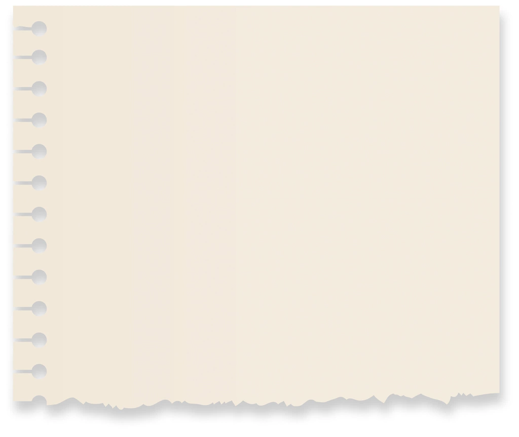 6種類の破ったメモ用紙の背景イラストとベクター | ベージュ色