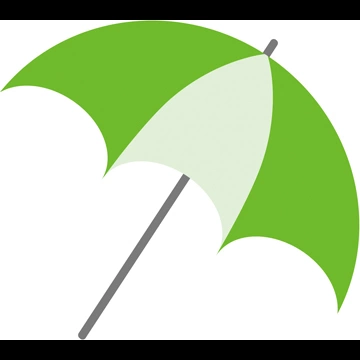 6種類のビーチパラソルのイラストとベクター