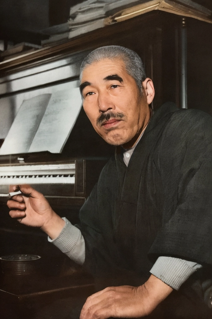 「信時潔」 田村茂 | AIカラー化