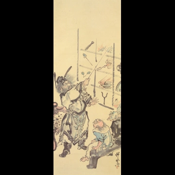 「鍾馗と鬼の学校」 河鍋暁斎 （1871-89年）