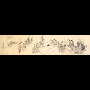 「書画会」 河鍋暁斎 （1871-89年）