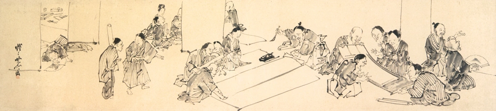 「書画会」 河鍋暁斎 （1871-89年） | これぞ暁斎！ ゴールドマンコレクションより