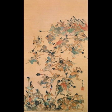 「墨合戦」 河鍋暁斎 （1871-89年）