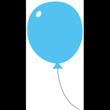 6種類の風船のイラストとベクター