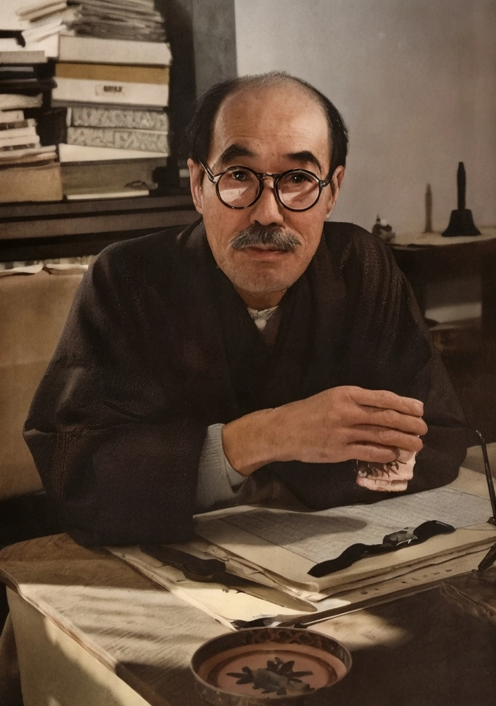 「久米正雄」 田村茂 | AIカラー化