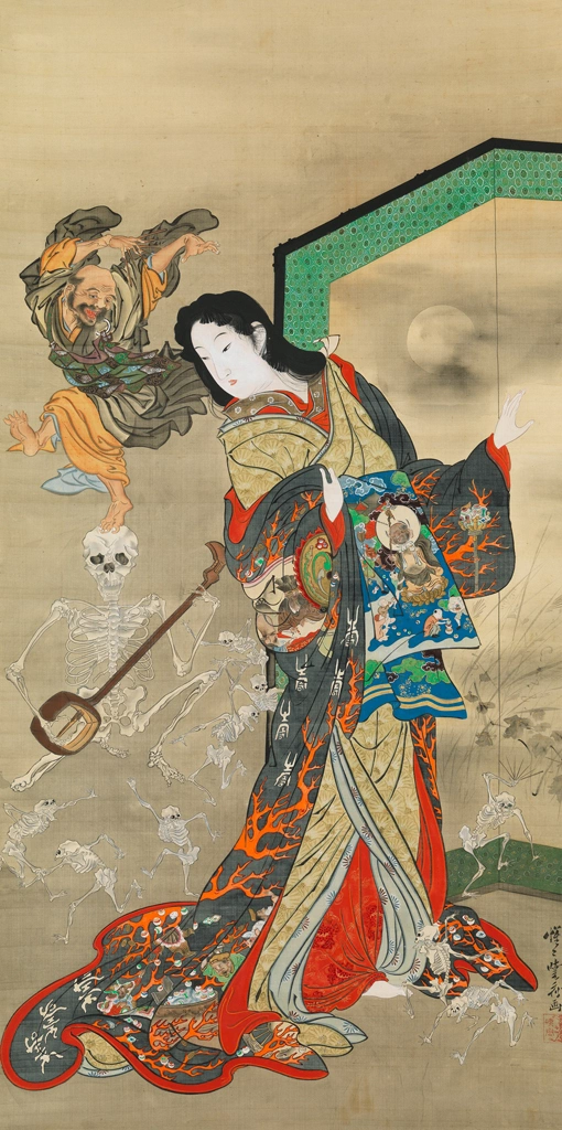 「地獄太夫と一休」 河鍋暁斎 （1871-89年） | 2