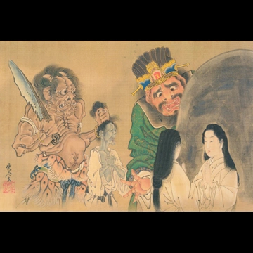 「閻魔大王浄玻璃鏡図」 河鍋暁斎 （1871-89年）