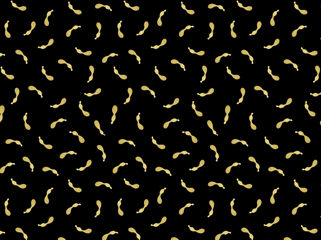 6種類の瓢箪柄模様の背景イラストとベクター | 金色と黒色