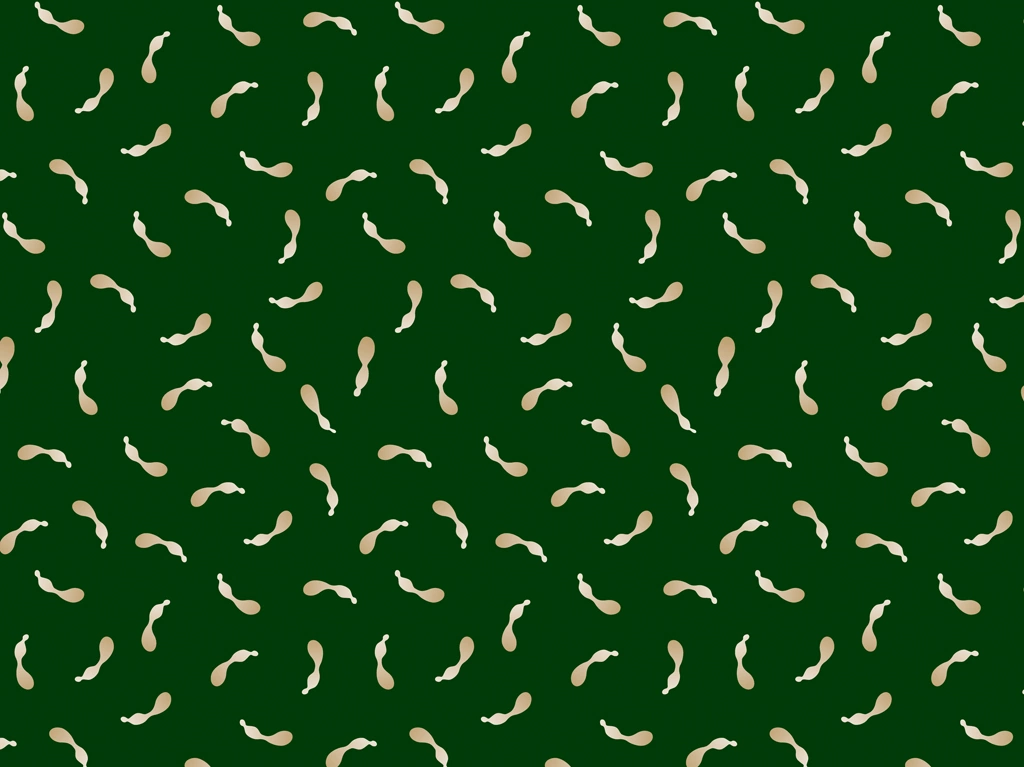 6種類の瓢箪柄模様の背景イラストとベクター | 金色と緑色