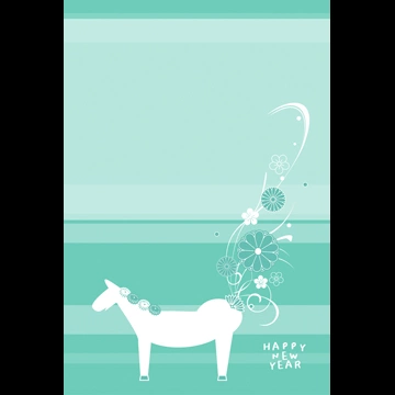 3種類の午年の背景イラストとベクター