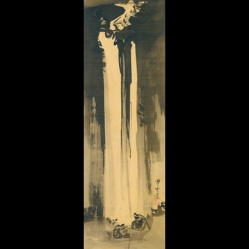 「李白観瀑図」 河鍋暁斎 （1871-89年）
