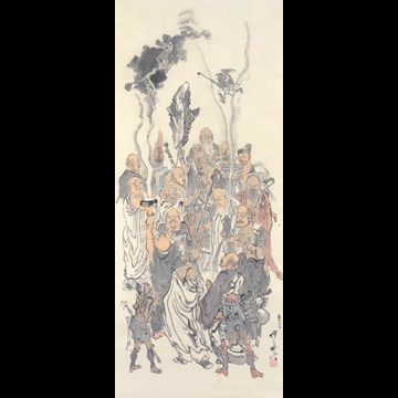 「十六羅漢」 河鍋暁斎 （1871-89年）