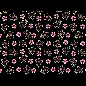 6種類の桜の花柄の背景イラストとベクター