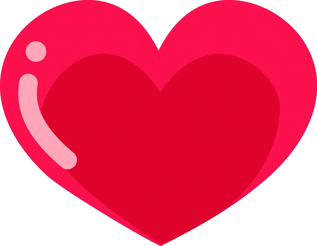 6種類のハートのイラストとベクター | 赤色