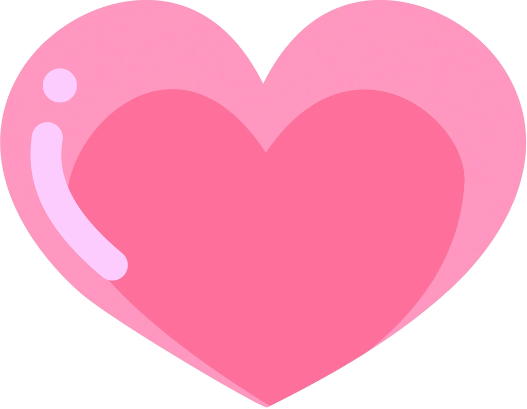 6種類のハートのイラストとベクター | ピンク色