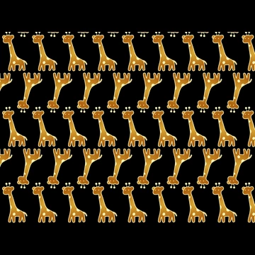 6種類のキリン柄の背景イラストとベクター