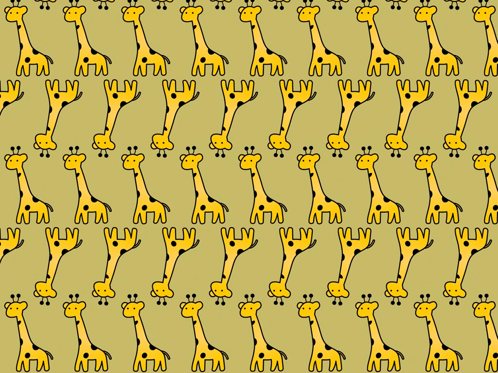 6種類のキリン柄の背景イラストとベクター | カーキ色