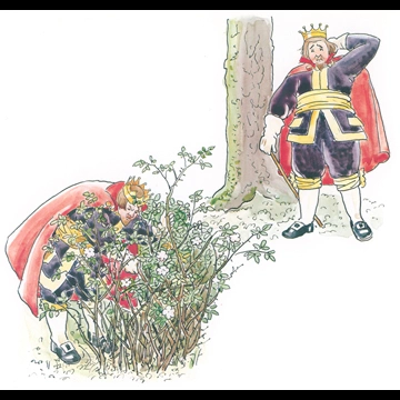 「おうじょさまのぼうけん 挿絵 #6 （セサレット王女を探す王様）」 エルサ・ベスコフ