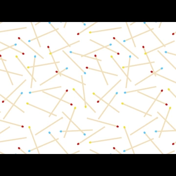 6種類のマッチ柄の背景イラストとベクター