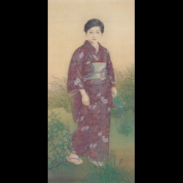 「摘草」 北野恒富 （1907-11年）