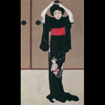 「鏡の前」 北野恒富 （1915年）