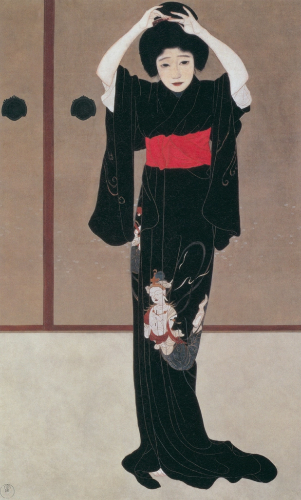 「鏡の前」 北野恒富 （1915年） | 没後70年 北野恒富展より