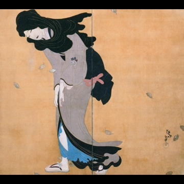 「風」 北野恒富 （1917年）