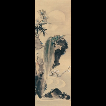 「浦島太郎に鶴と亀図」 河鍋暁斎 （1887年）