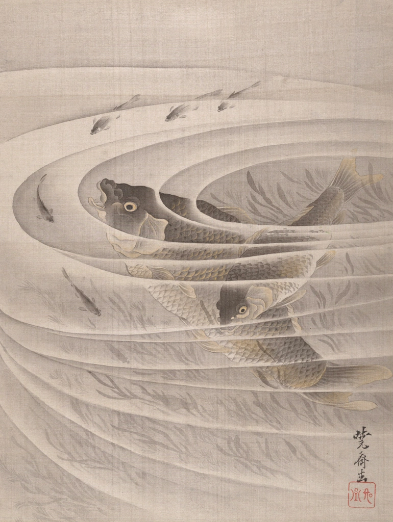 「鯉図」 河鍋暁斎 （1888年） | 2