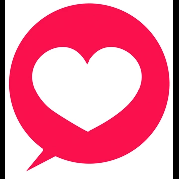 6種類の吹き出しの中の白色のハートイラストとベクター