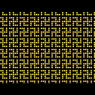 6種類のドットの卍柄背景のイラストとベクター