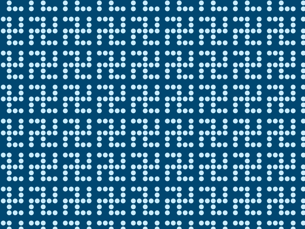 6種類のドットの卍柄背景のイラストとベクター | 水色と青緑色