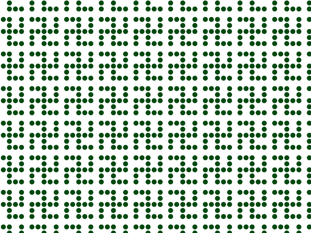 6種類のドットの卍柄背景のイラストとベクター | 緑色と白色