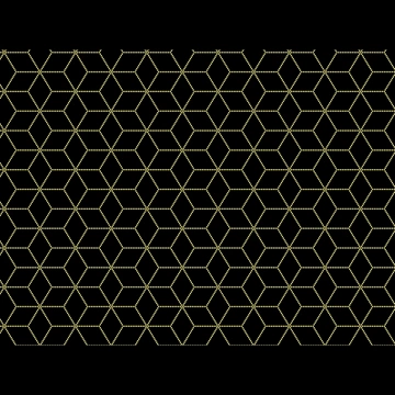 6種類の麻の葉文様のイラストとベクター