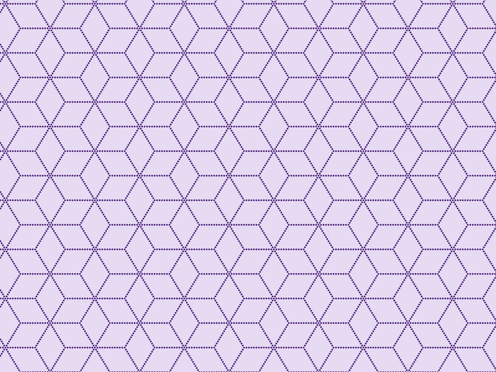 6種類の麻の葉文様のイラストとベクター | 紫色