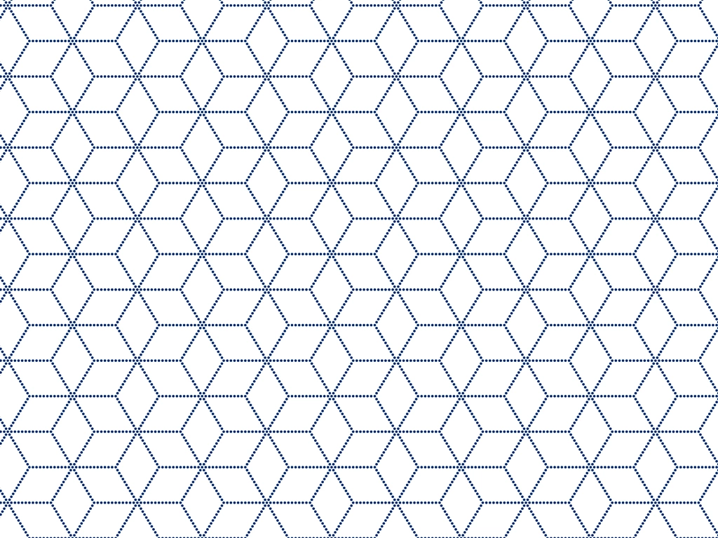 6種類の麻の葉文様のイラストとベクター | 青色と白色