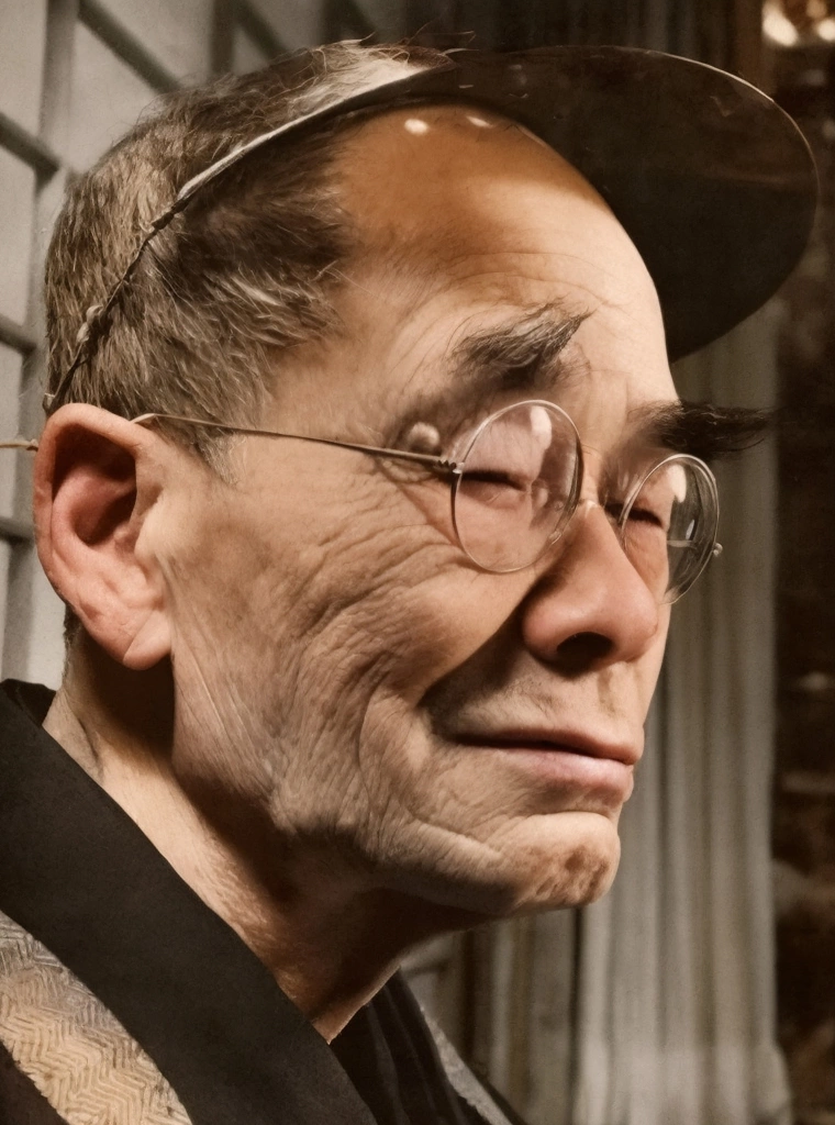 「鈴木大拙博士」 土門拳 | AIカラー化