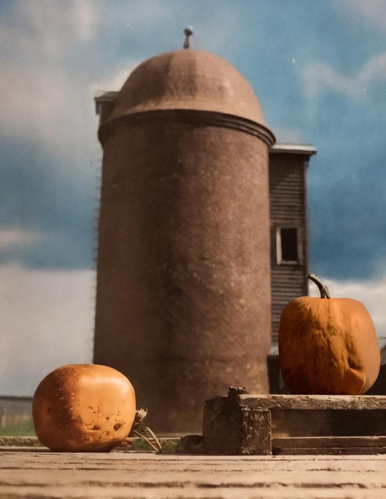 「南瓜とサイロ」 境義一郎 （1949年） | AIカラー化