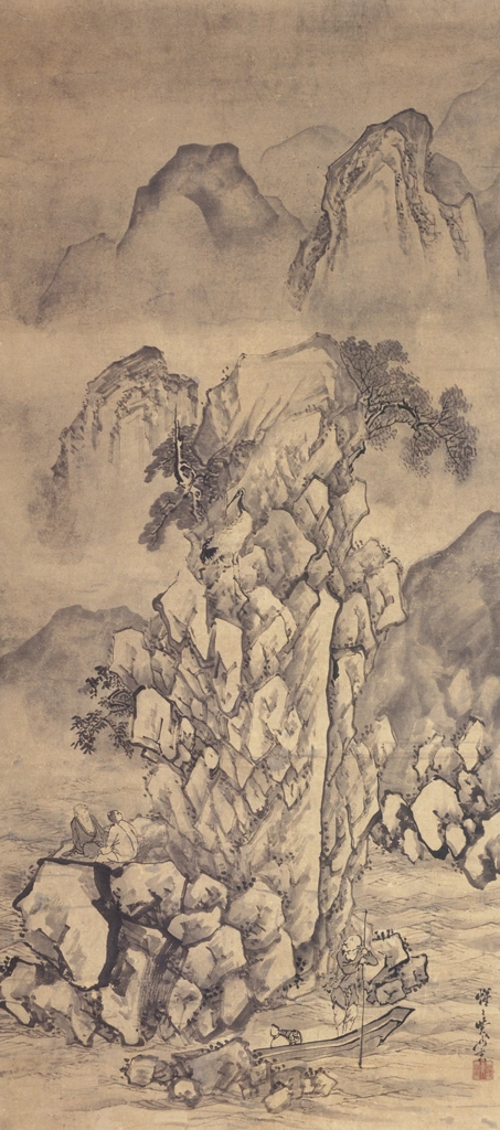 「扁舟探勝図」 河鍋暁斎 | 画鬼・暁斎 KYOSAI 幕末明治のスター絵師と弟子コンドルより