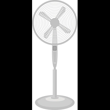 6種類の扇風機のイラストとベクター