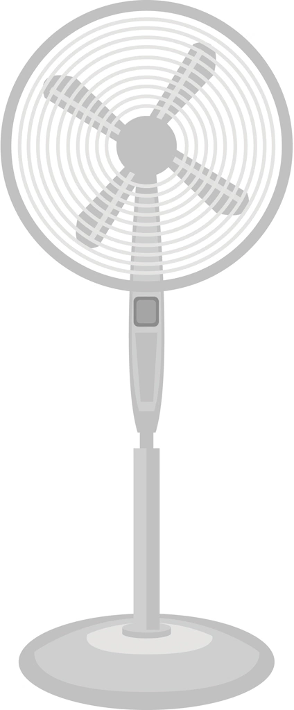 6種類の扇風機のイラストとベクター | 白色