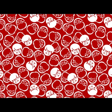 6種類のだるま柄模様の背景イラストとベクター