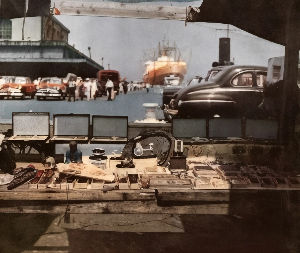 「波止場風景」 芳賀日出男 （1948年） | AIカラー化