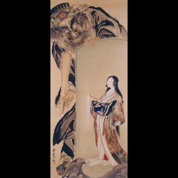 「閻魔と地獄太夫図」 河鍋暁斎