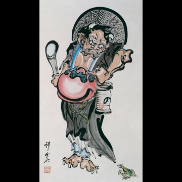 「念仏の鬼と蛙図」 河鍋暁斎