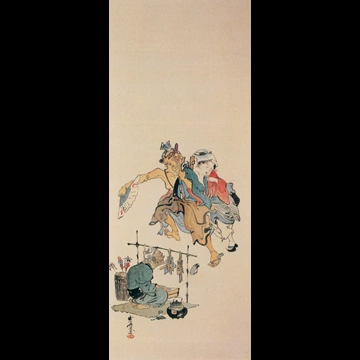 「風俗図屏風 3」 河鍋暁斎